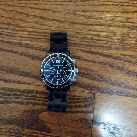 Michael Kors Men's Chronograph Quartz Watch, Black Case, Black Face, MK-8128 - Picture 3 of 9